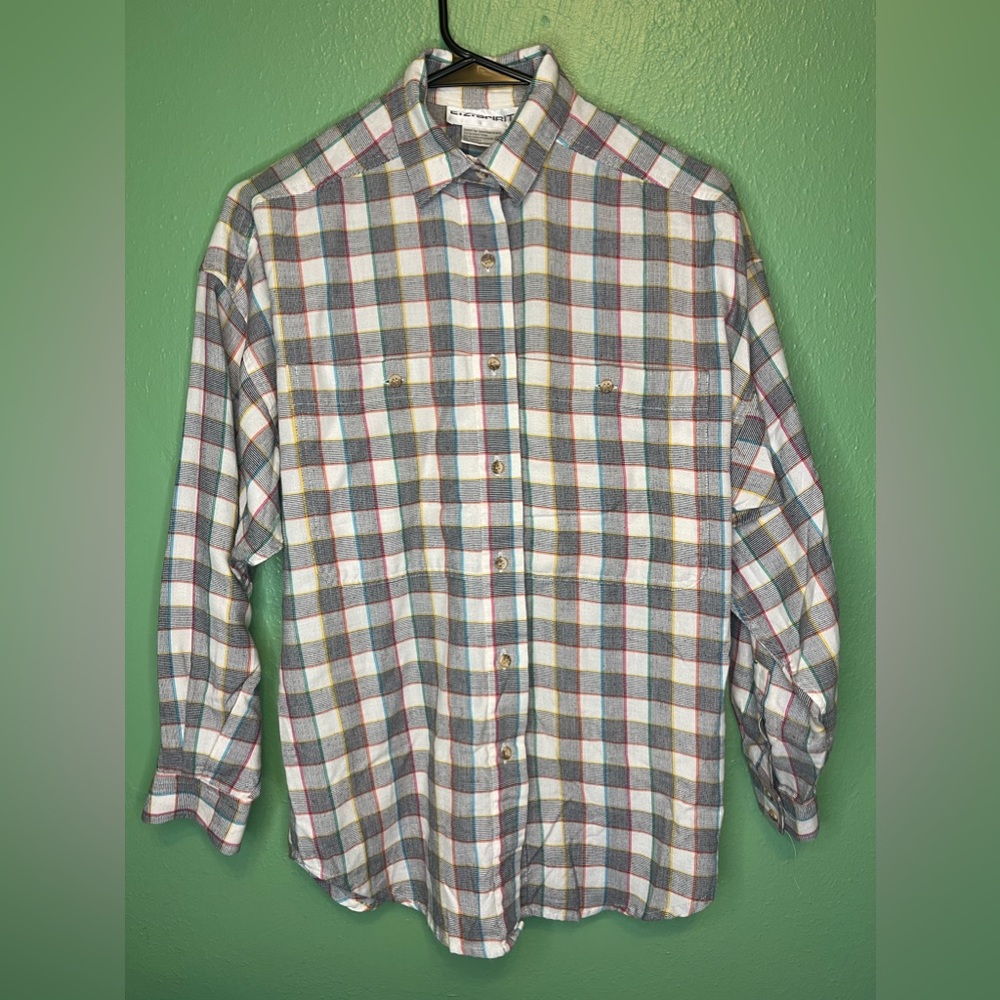 Vintage EZ Spirit plaid button down shirt